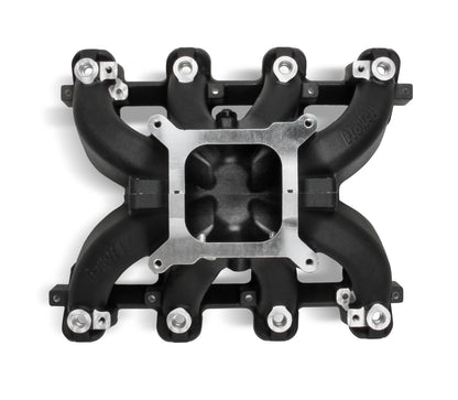 Holley Single Plane EFI  Split-Design Race Intake Manifold- GM LS1/LS2/LS6-Black - Photo - out of package Top