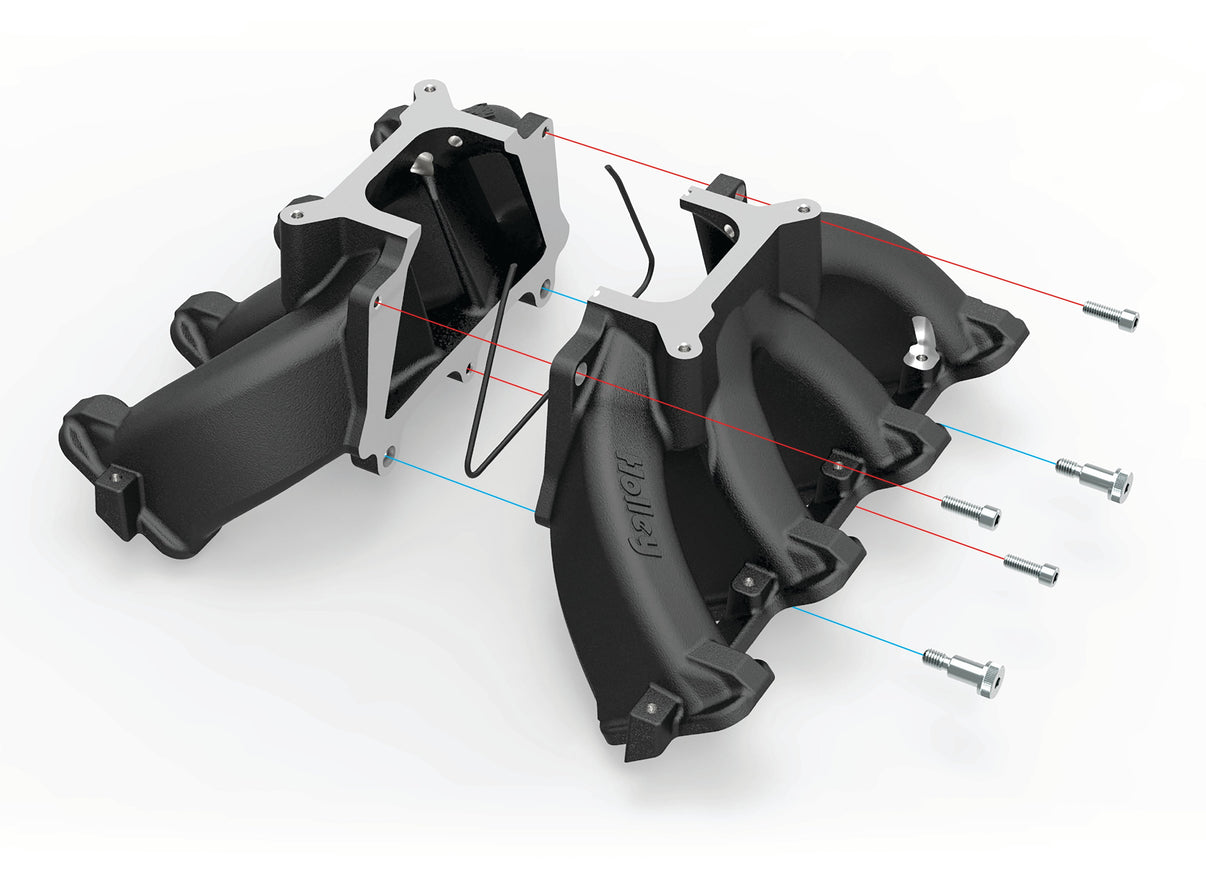 Holley Single Plane EFI  Split-Design Race Intake Manifold- GM LS1/LS2/LS6-Black - Photo - out of package Back