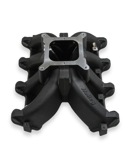 Holley Single Plane Split-Design Race Intake Manifold- GM LS1/LS2/LS6- Black - Photo - out of package Left
