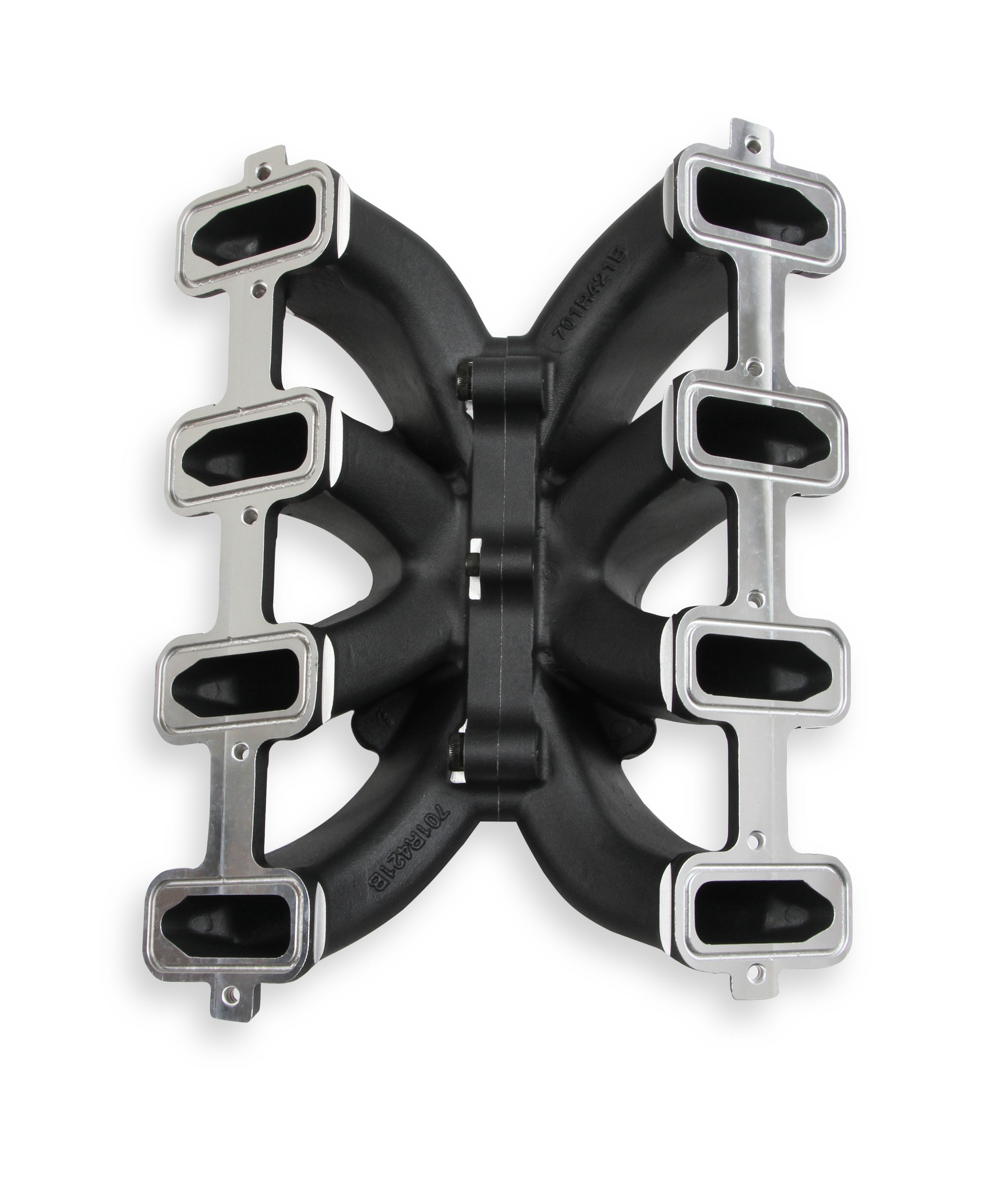 Holley Single Plane Split-Design Race Intake Manifold- GM LS1/LS2/LS6- Black - Photo - out of package Bottom