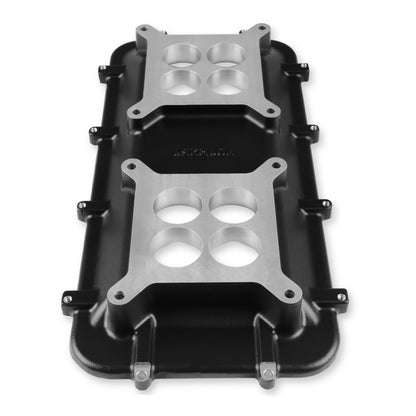 Holley Mid-Rise Plenum Base Adapter Kit - Black - Photo - out of package Right