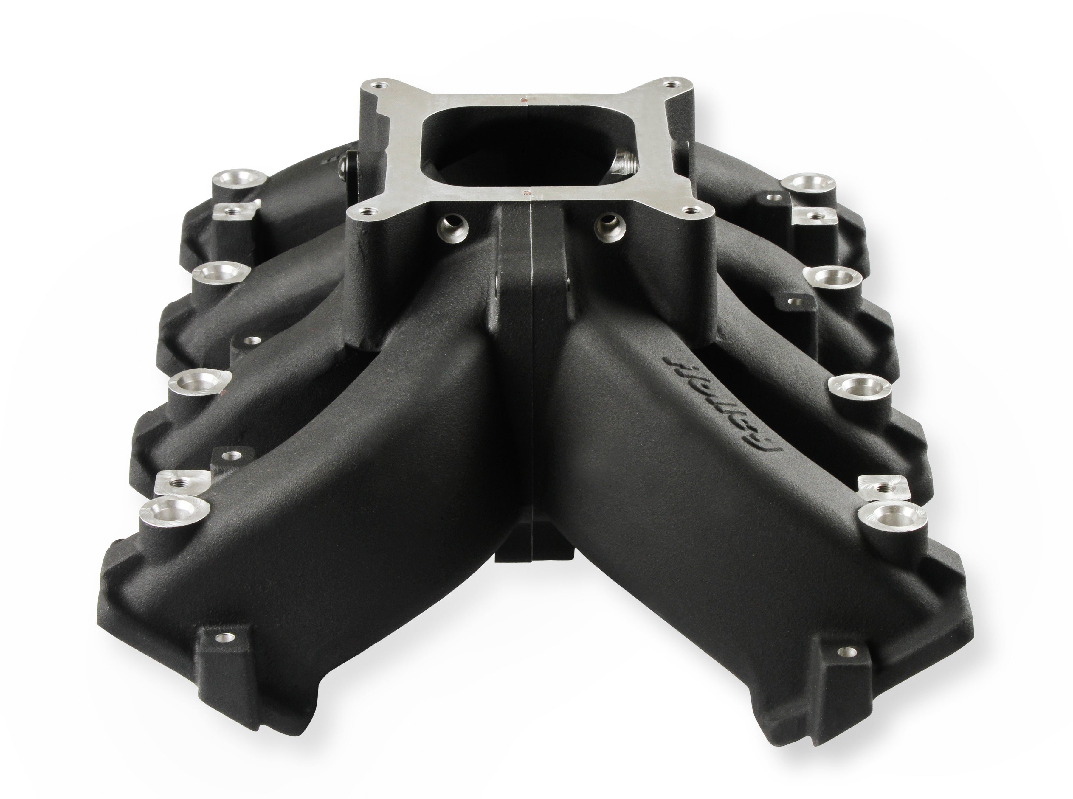 Holley Single Plane EFI  Split-Design Race Intake Manifold- GM LS3/L92- Black - Photo - out of package Front