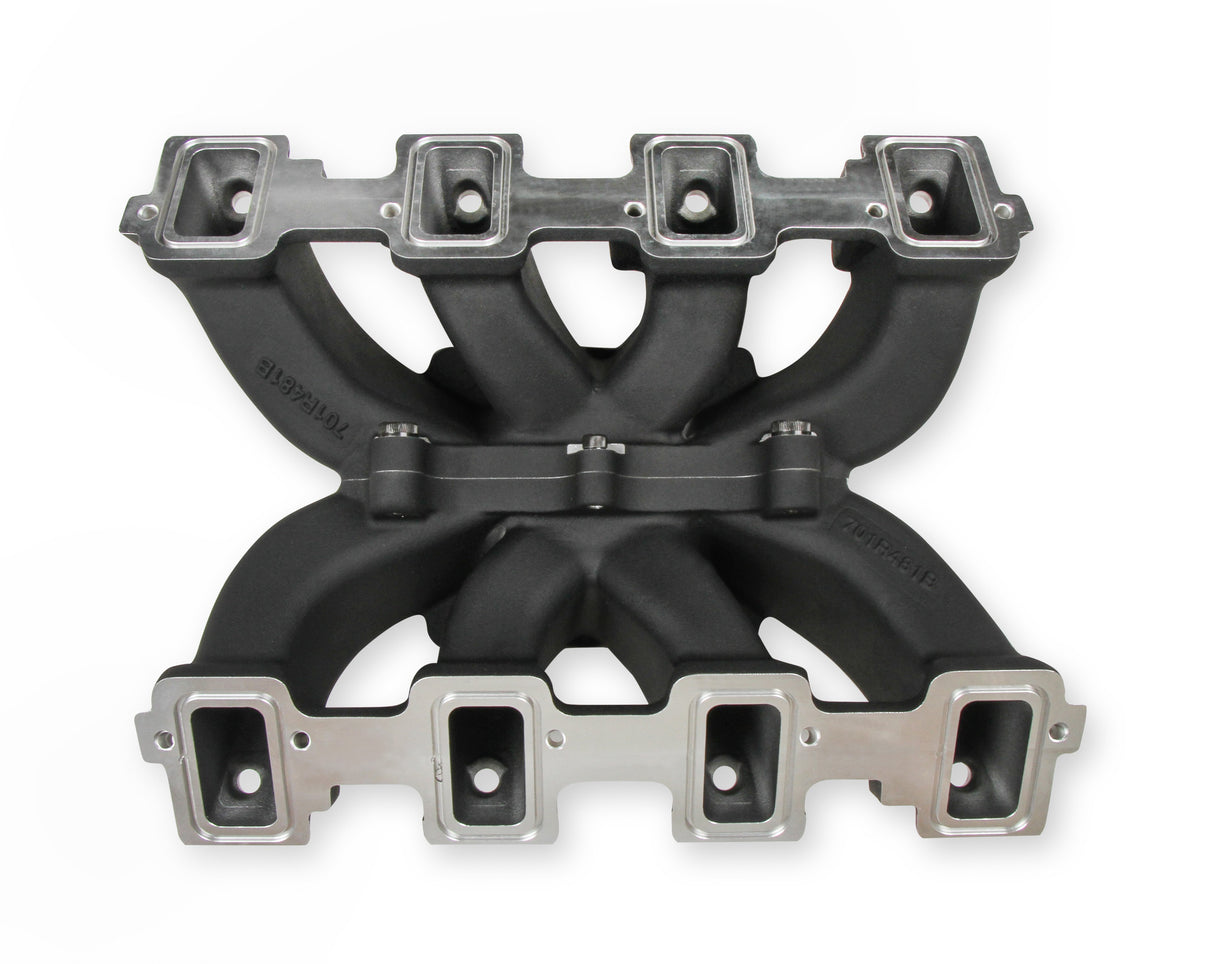 Holley Single Plane EFI  Split-Design Race Intake Manifold- GM LS3/L92- Black - Photo - out of package Bottom