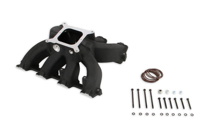Holley Single Plane Split-Design Race Intake Manifold- GM LS3/L92- Black-4150 - Photo - out of package Front