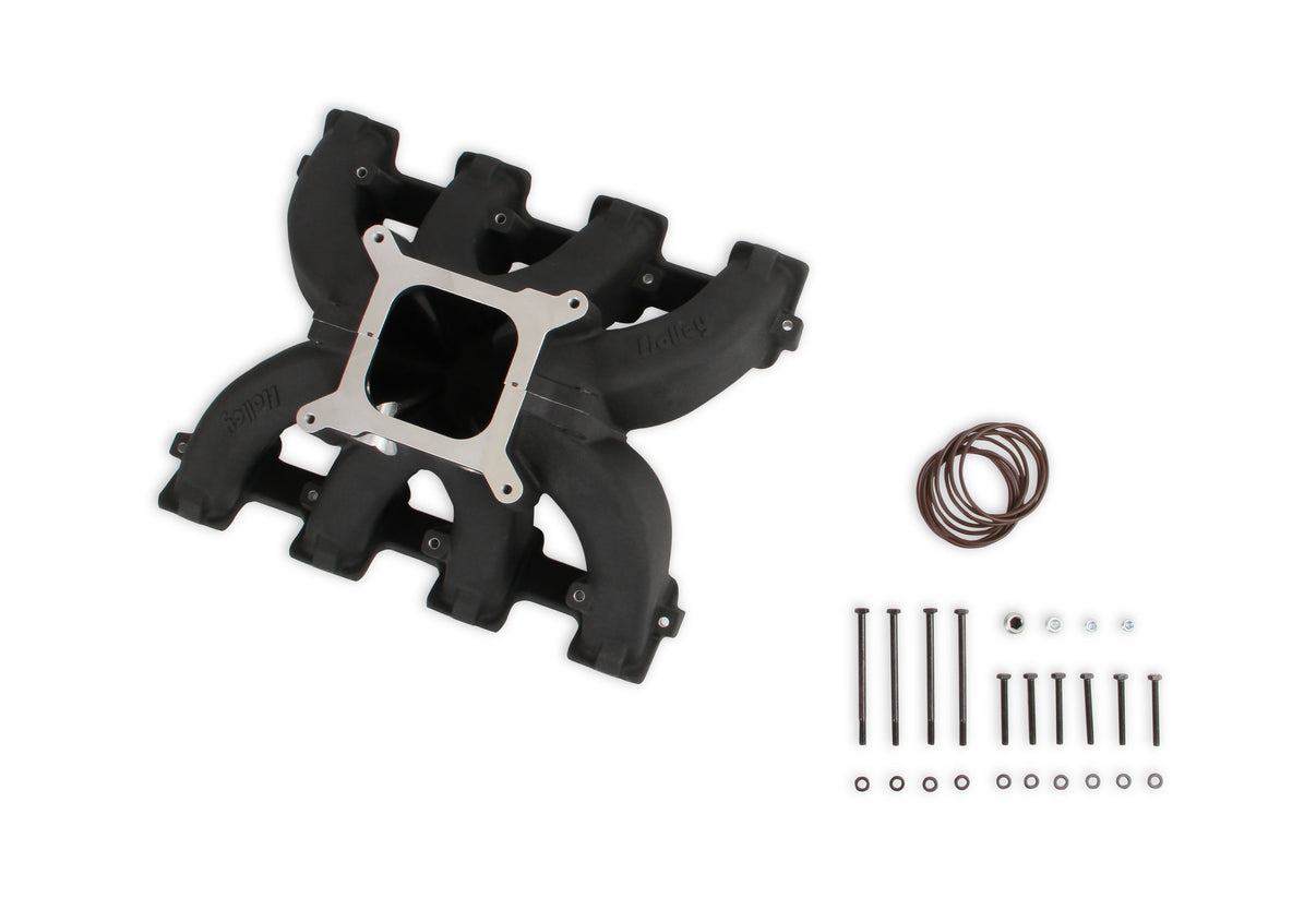 Holley Single Plane Split-Design Race Intake Manifold- GM LS3/L92- Black-4150 - Photo - out of package Right
