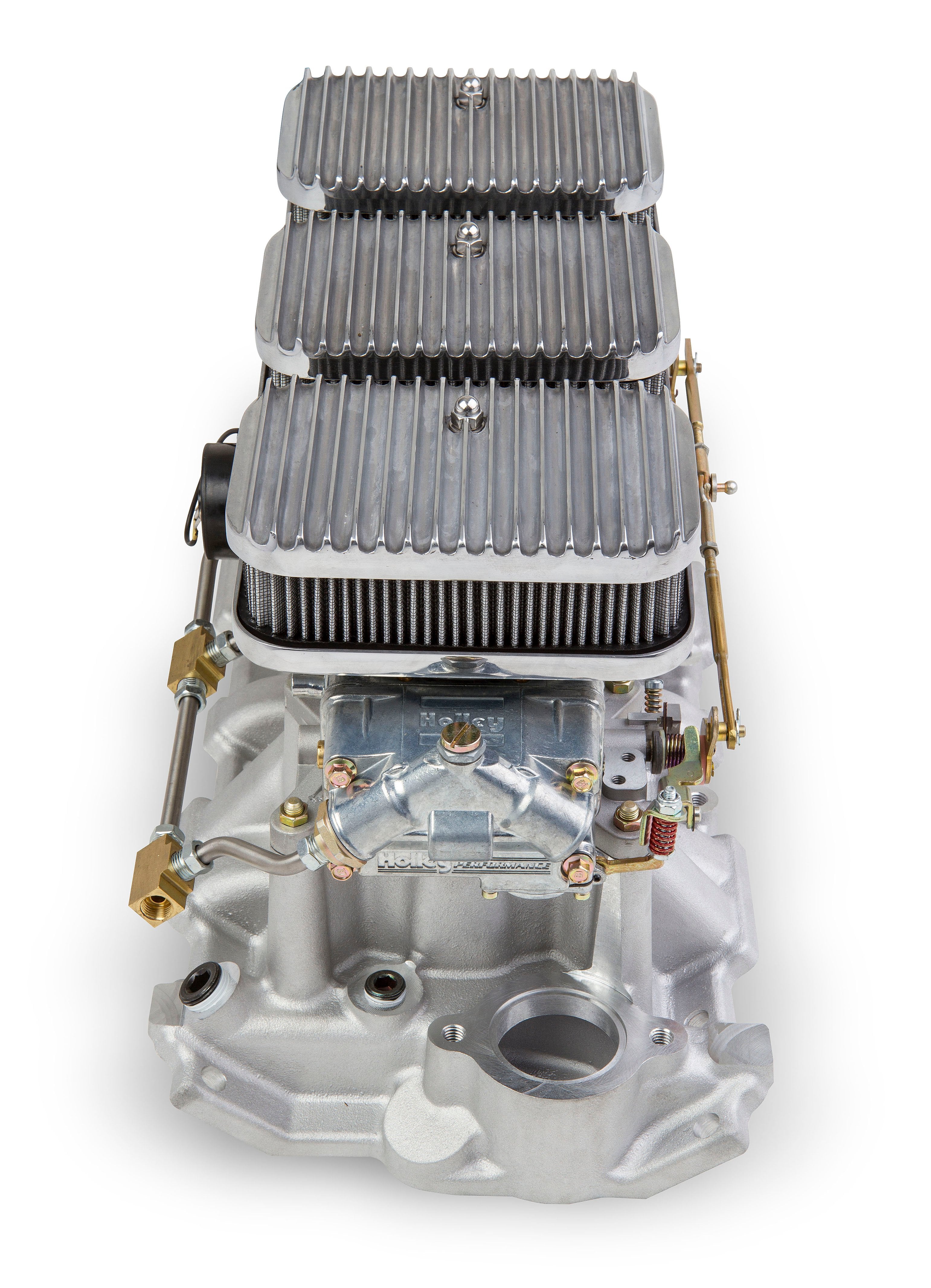 Holley Tri-Power 3x2 SBC Intake and Carburetor Kit - Photo - out of package Left