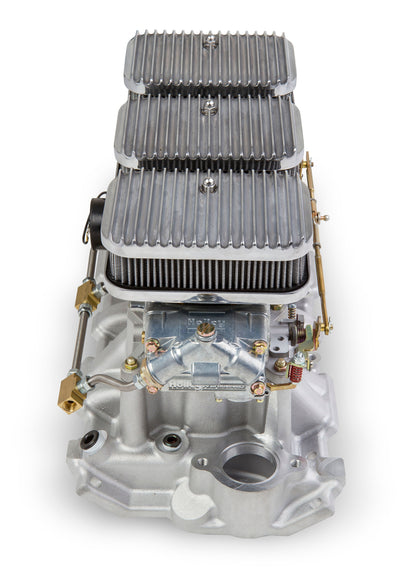 Holley Tri-Power 3x2 SBC Intake and Carburetor Kit - Photo - out of package Left