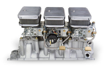 Holley Tri-Power 3x2 SBC Intake and Carburetor Kit - Photo - out of package Back