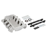 BASE IM, LT LO-RAM, W-PORT F.I. SATIN - Holley Lo-Ram Manifold Base and Port Injection Fuel Rails - GM Gen V LT
