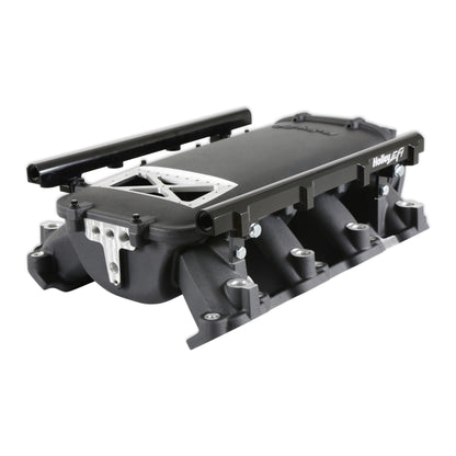 SÆT, INT. MANIFOLD, LT LO-RAM, SORT - Holley Ultra Lo-Ram Manifold-sæt og Portindsprøjtningsbrændstofskinner - GM Gen V LT