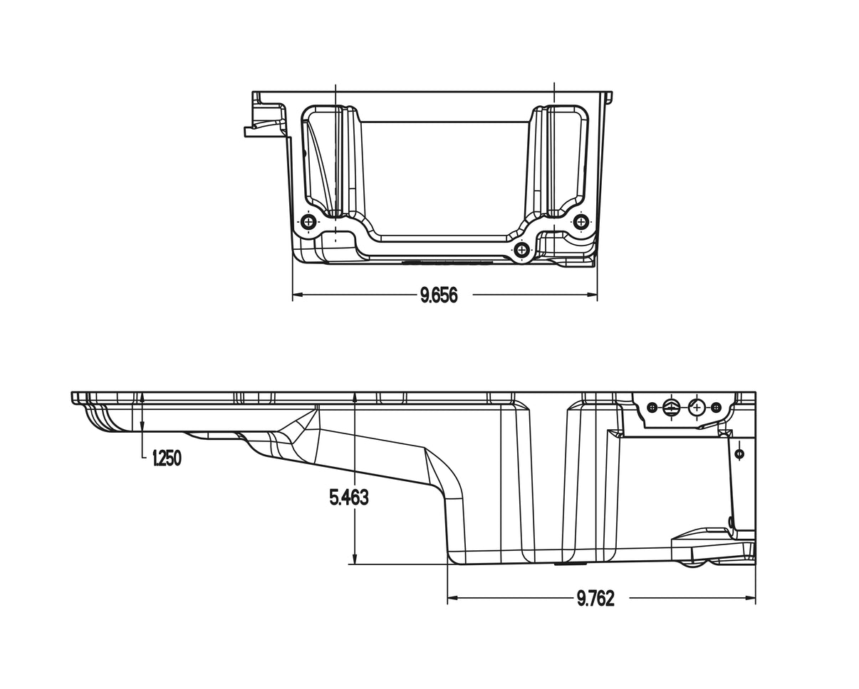 Holley GM LS Swap Oil Pan - Black - Additional Front Clearance - Photo - out of package Left