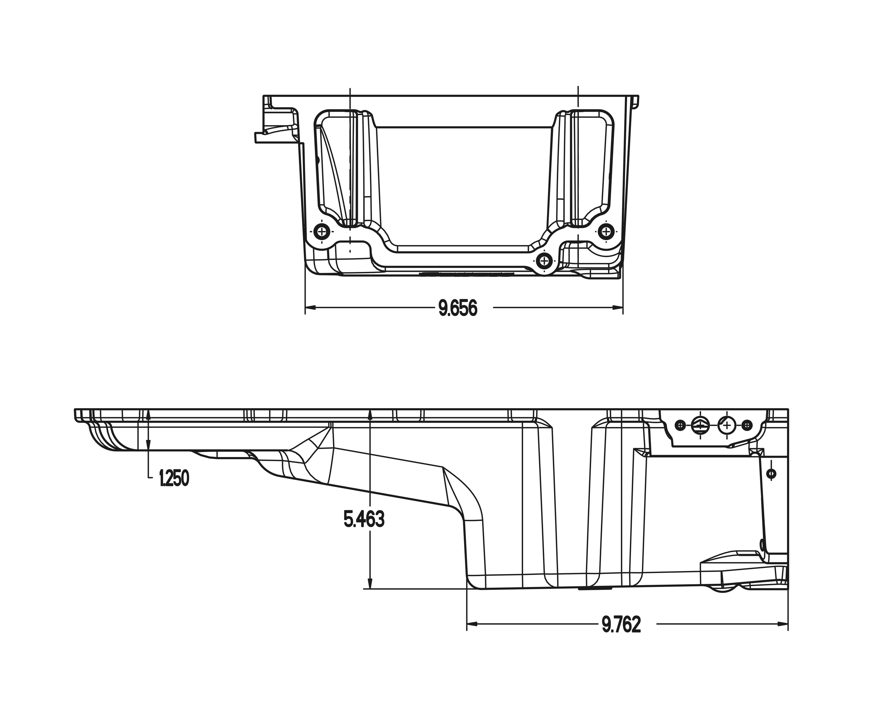 Holley GM LS Swap Oil Pan - Black - Additional Front Clearance - Photo - out of package Left