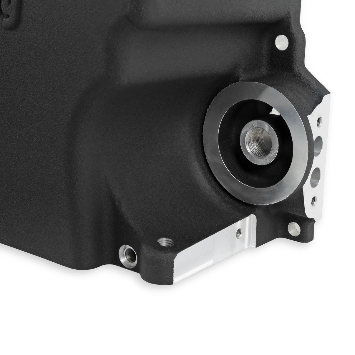 Holley GM LS Swap Oil Pan - Black - Most Front Clearance - Photo - out of package Left