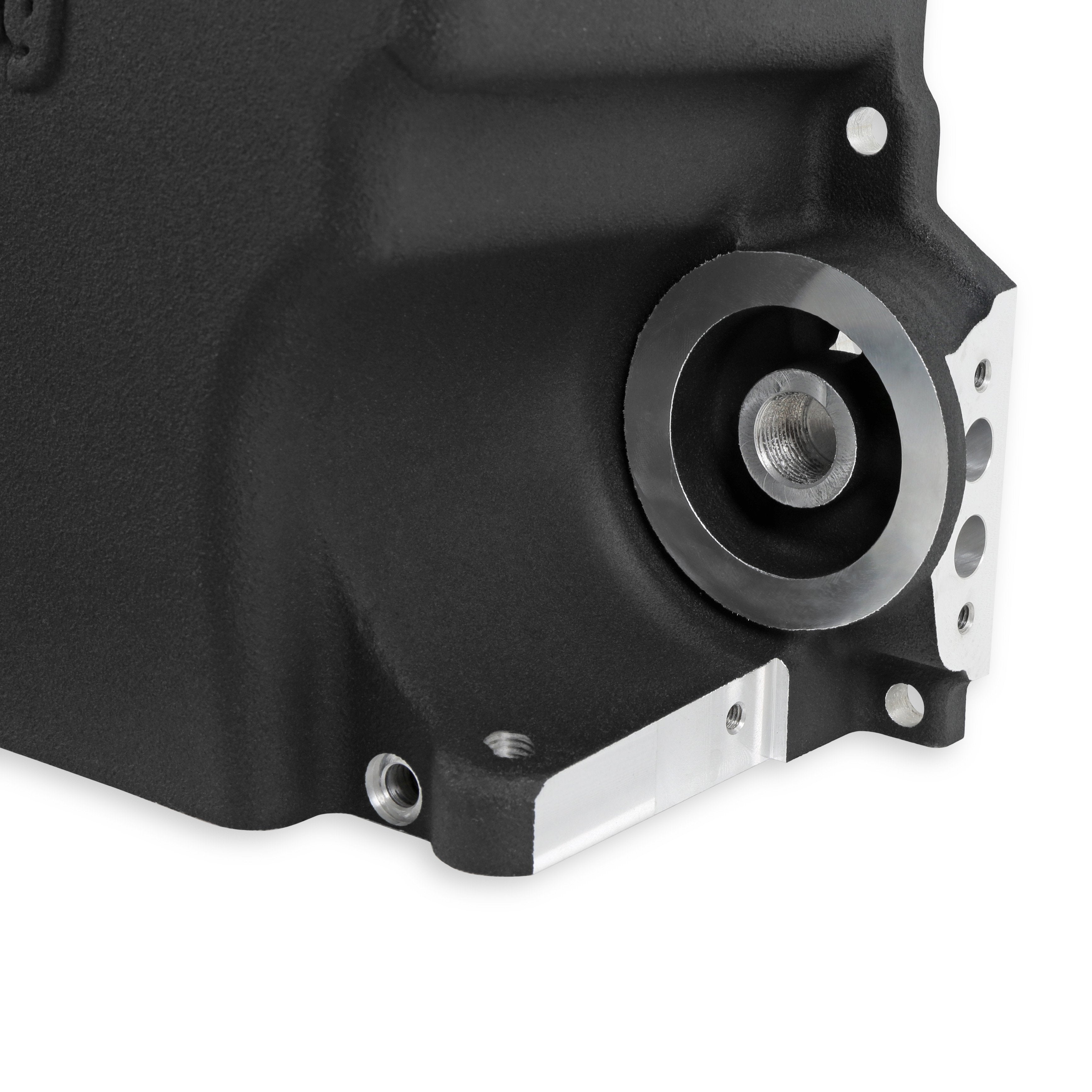 Holley GM LS Swap Oil Pan - Black - Most Front Clearance - Photo - out of package Left