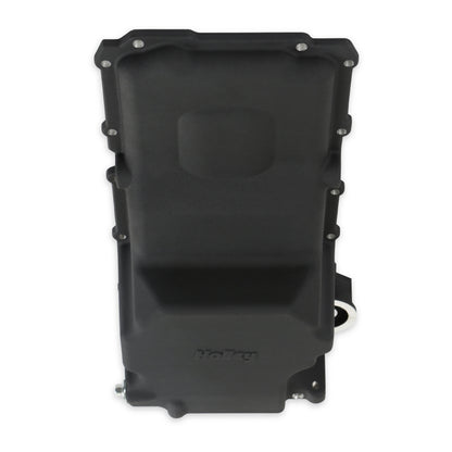 Holley GM LS Swap Oil Pan - Black - Most Front Clearance - Photo - out of package Bottom