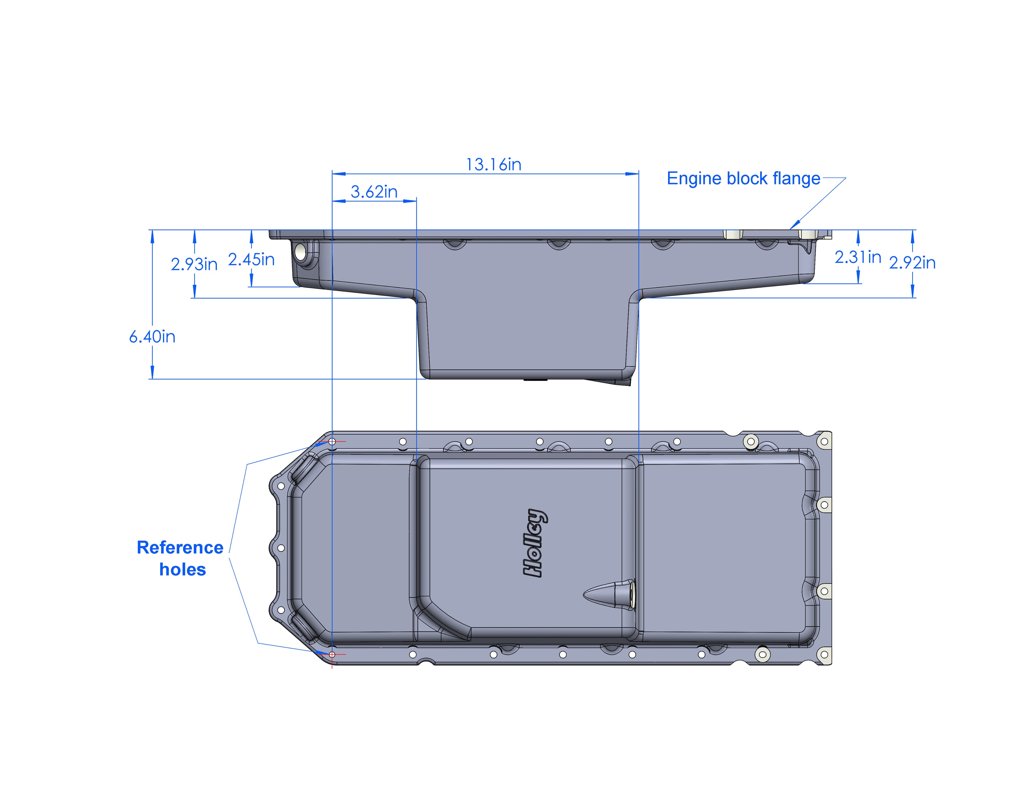 Holley Gen III Hemi Swap Oil Pan - Mid-Sump Non-VVT - Black - Photo - out of package User 1