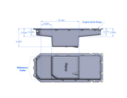 Holley Gen III Hemi Swap Oil Pan - Mid-Sump Non-VVT - Black - Photo - out of package User 1
