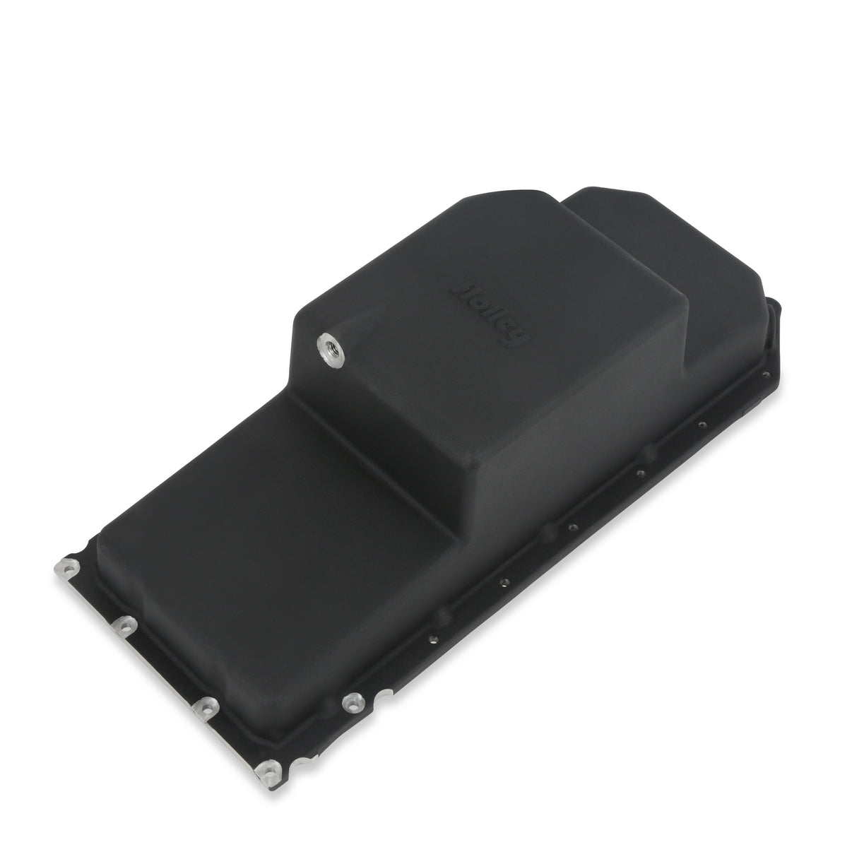 Holley Gen III Hemi Swap Oil Pan - Mid-Sump Non-VVT - Black - Photo - out of package Left