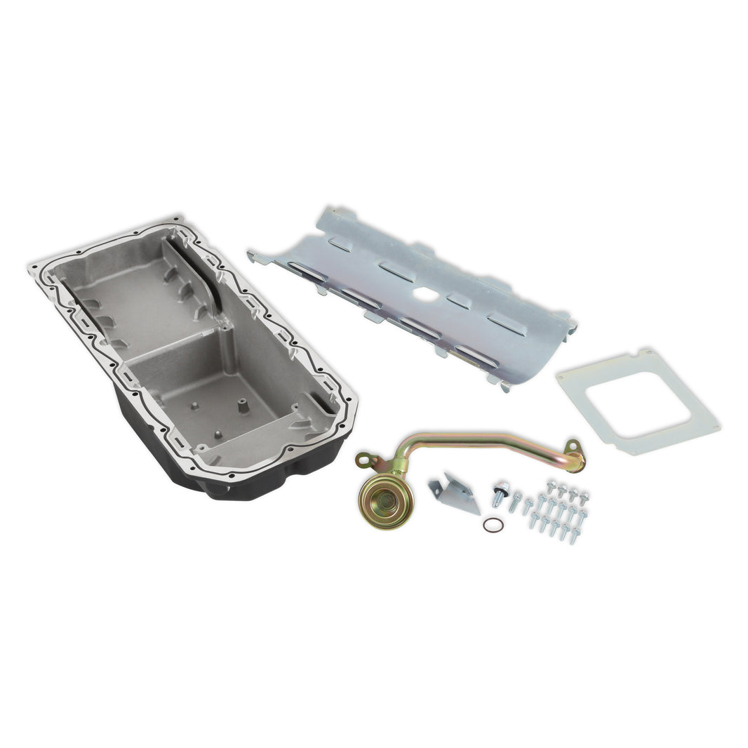 Holley Gen III Hemi Swap Oil Pan - Mid-Sump - Hellcat - Black - Photo - Primary Front