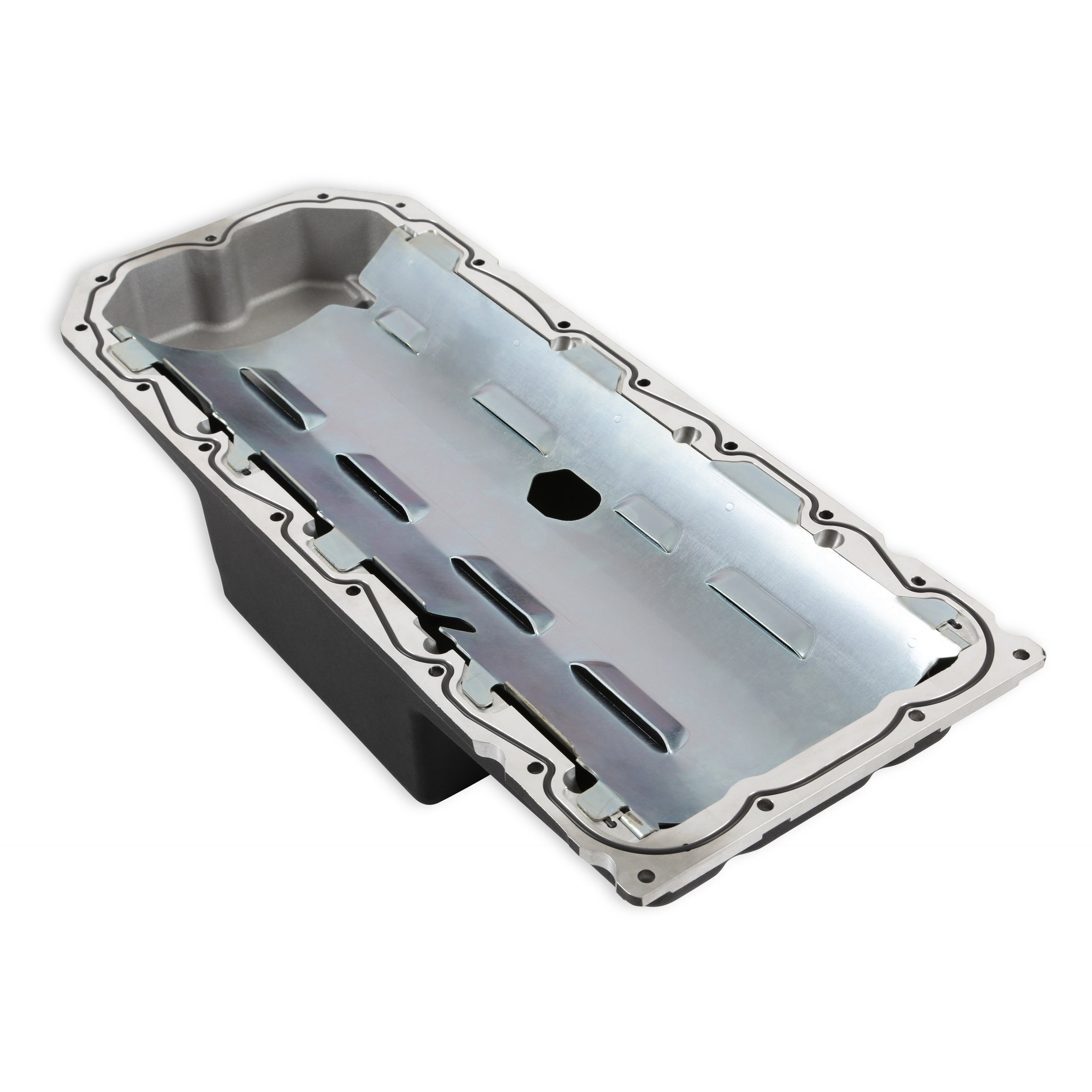 Holley Gen III Hemi Swap Oil Pan - Mid-Sump - Hellcat - Black - Photo - out of package Front
