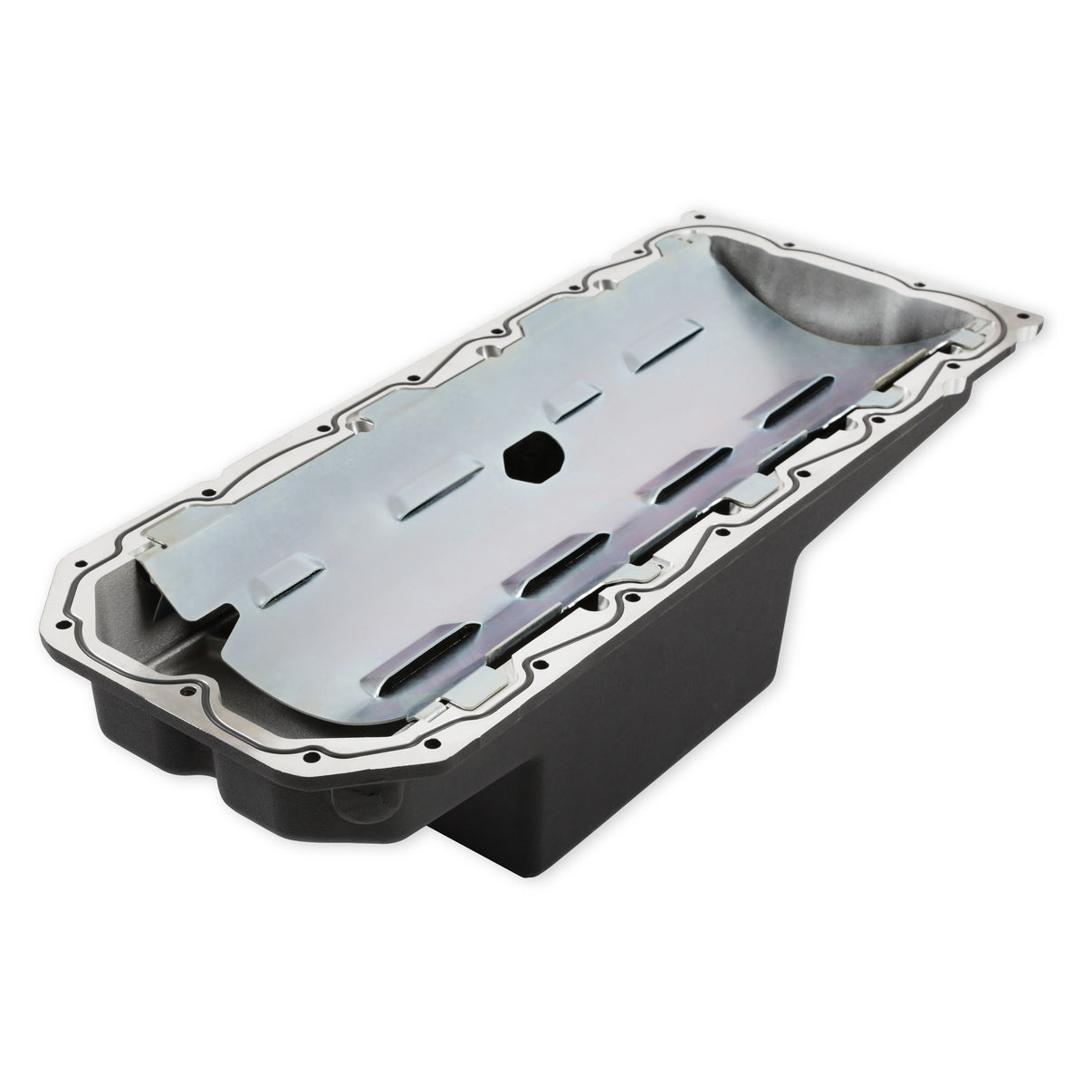 Holley Gen III Hemi Swap Oil Pan - Mid-Sump - Hellcat - Black - Photo - out of package Left