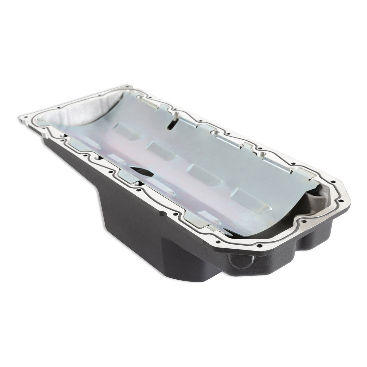 Holley Gen III Hemi Swap Oil Pan - Mid-Sump - Hellcat - Black - Photo - out of package Back