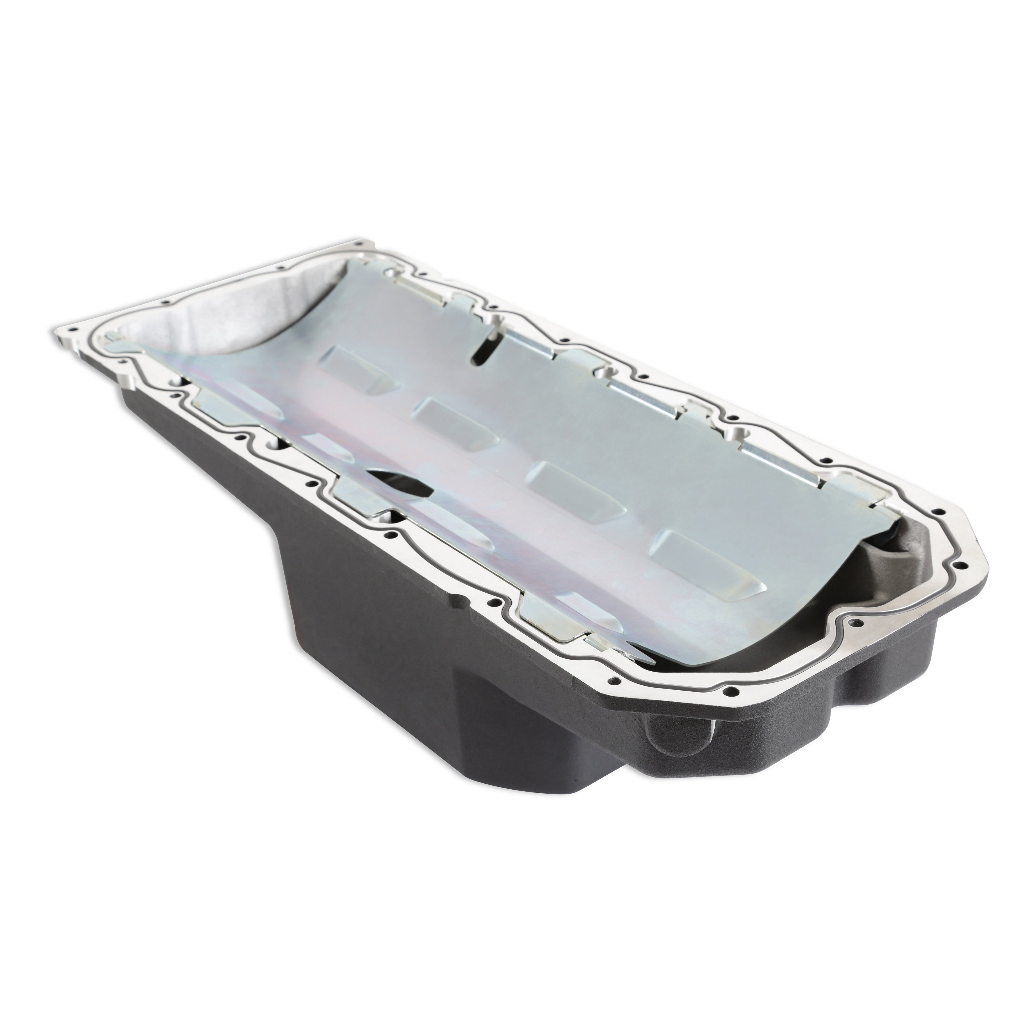 Holley Gen III Hemi Swap Oil Pan - Mid-Sump - Hellcat - Black - Photo - out of package Back