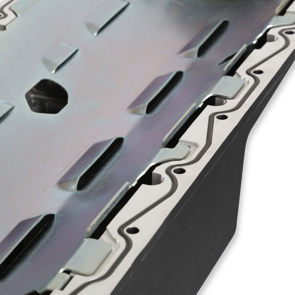 Holley Gen III Hemi Swap Oil Pan - Mid-Sump - Hellcat - Black - Photo - out of package Top