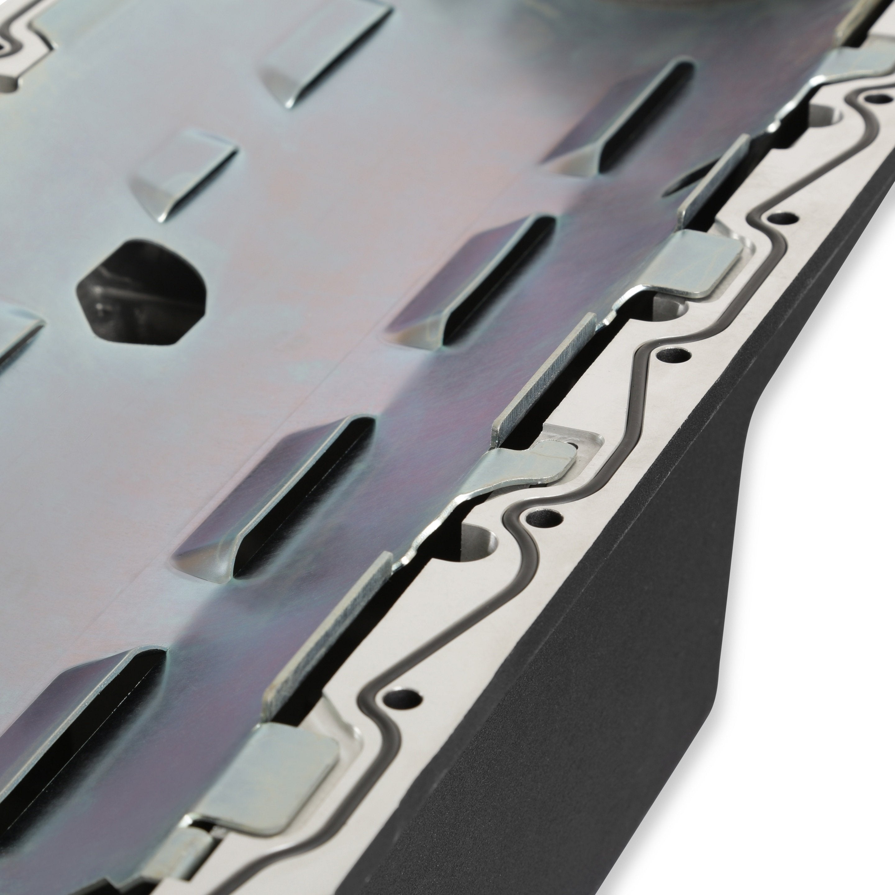 Holley Gen III Hemi Swap Oil Pan - Mid-Sump - Hellcat - Black - Photo - out of package Top