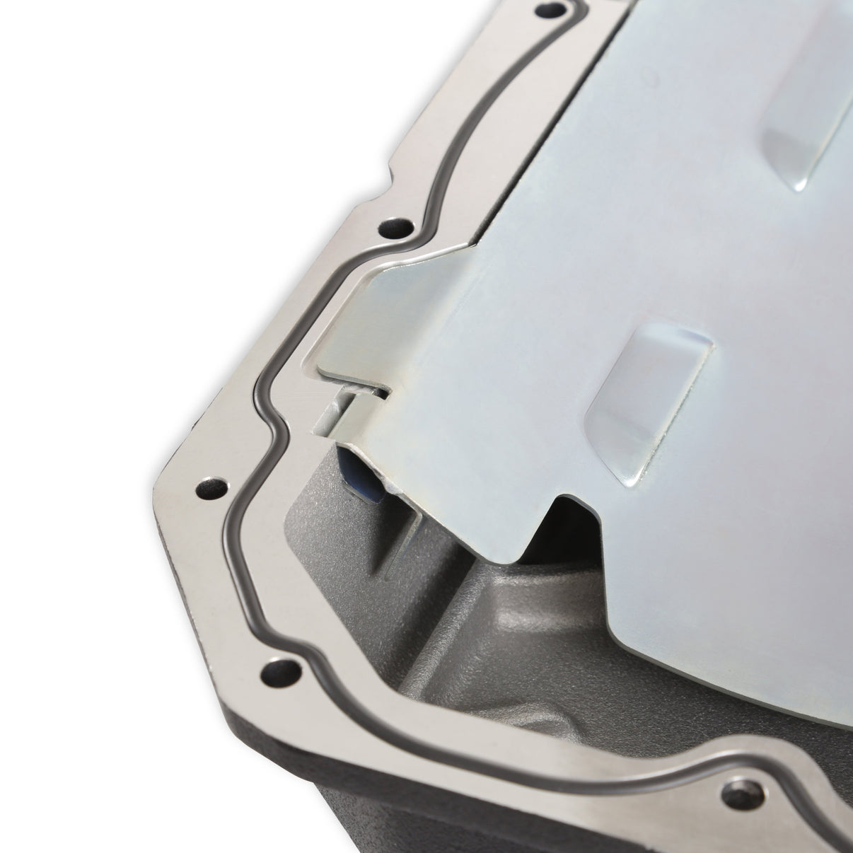 Holley Gen III Hemi Swap Oil Pan - Mid-Sump - Hellcat - Black - Photo - out of package Bottom