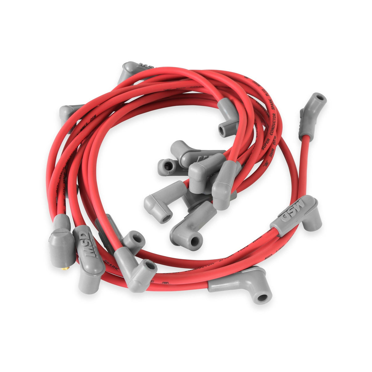 SB Chevy Super Conductor Spark Plug Wire Set for use with pn 8541 Crab Cap - Photo - out of package Right