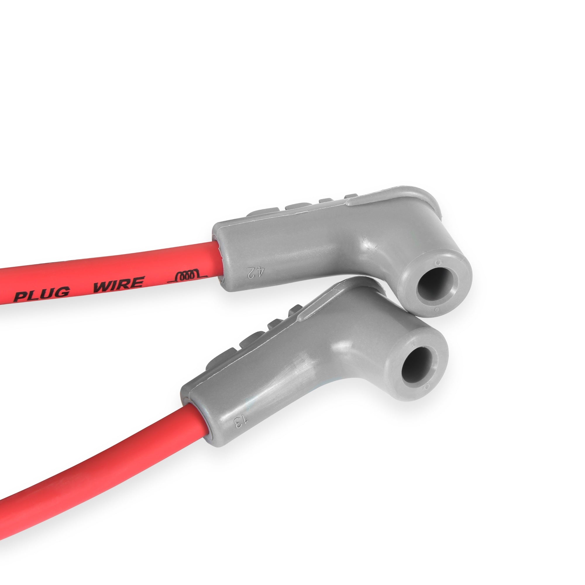 SB Chevy Super Conductor Spark Plug Wire Set for use with pn 8541 Crab Cap - Photo - Close Up Left