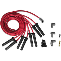 WireSet, Univ BB Chevy, Pro Stck ZR1Boot - MSD Super Conductor Spark Plug Wire Set Chevy Pro Stock Head