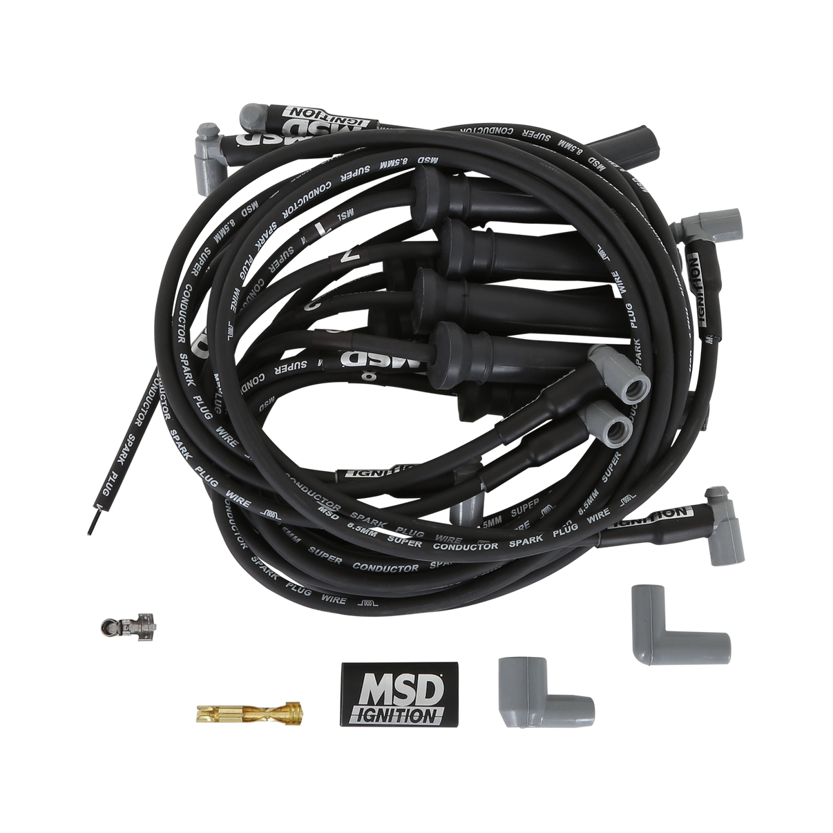 Wire Set, Super Conductor, BB Chevy w/Front Drive & Pro Stock ZR1 Boots - Photo - Primary Right