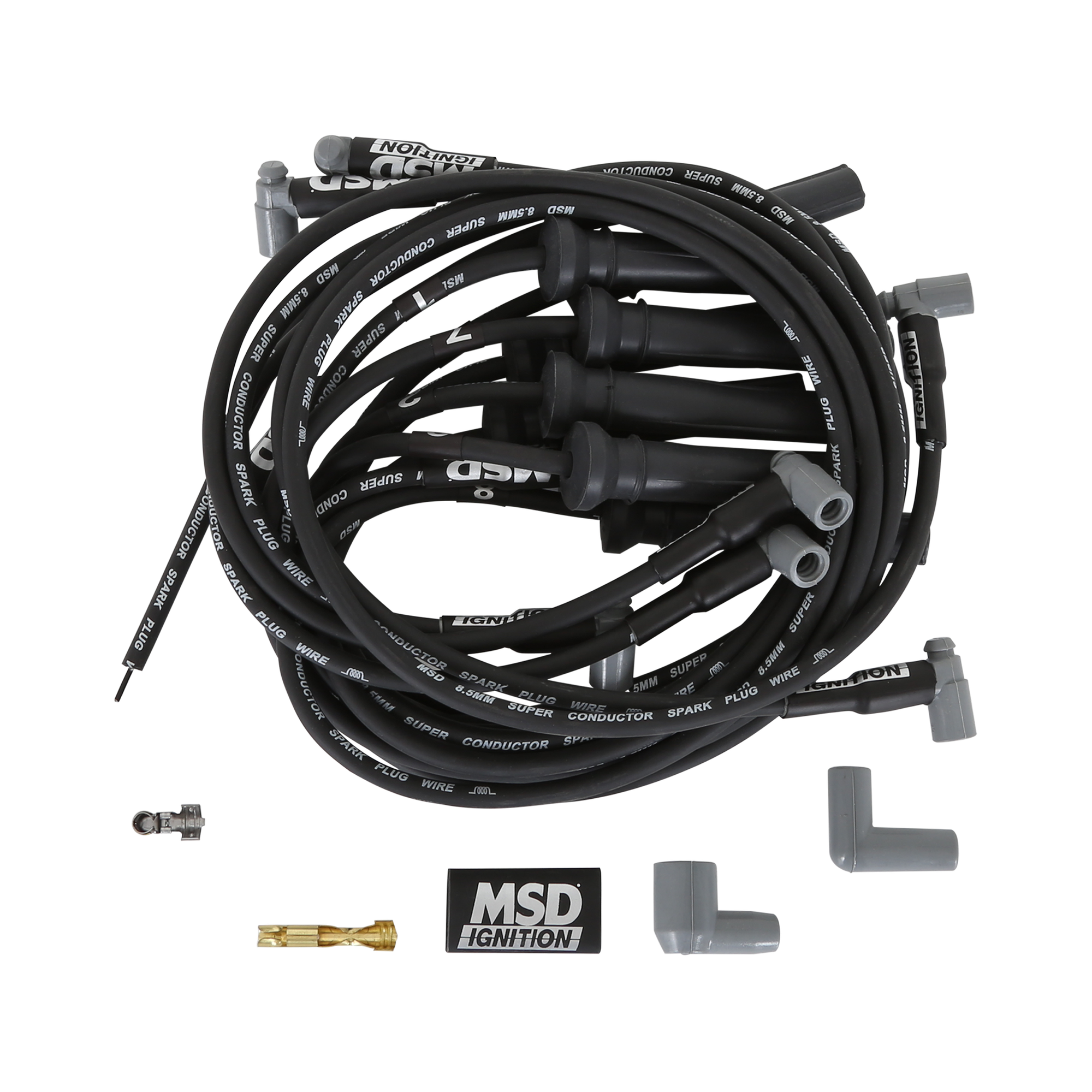 Wire Set, Super Conductor, BB Chevy w/Front Drive & Pro Stock ZR1 Boots - Photo - Primary Right