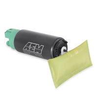 FP KIT IN TANK BARBED FTG - AEM 400LPH E85-COMPATIBLE HI FLOW IN-TANK FUEL PUMP - DOUBLE BARB