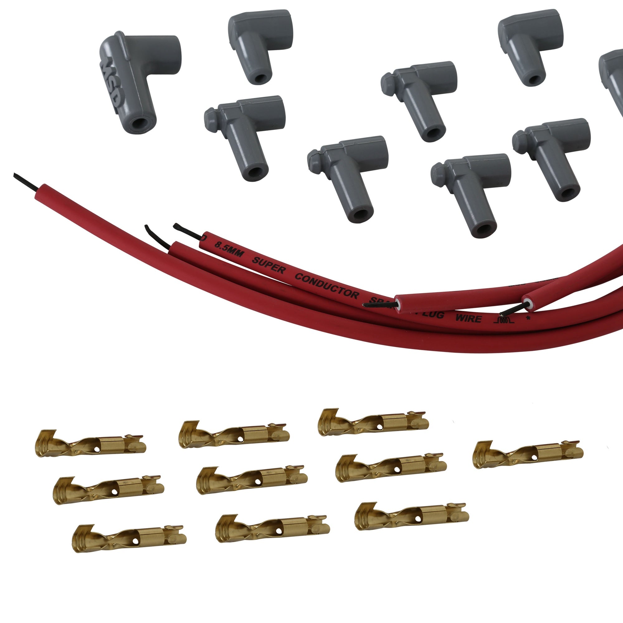 Super Conductor Spark Plug Wire Set 4 Cyl Multi-Angle Plug, Socket/HEI - Photo - out of package Left