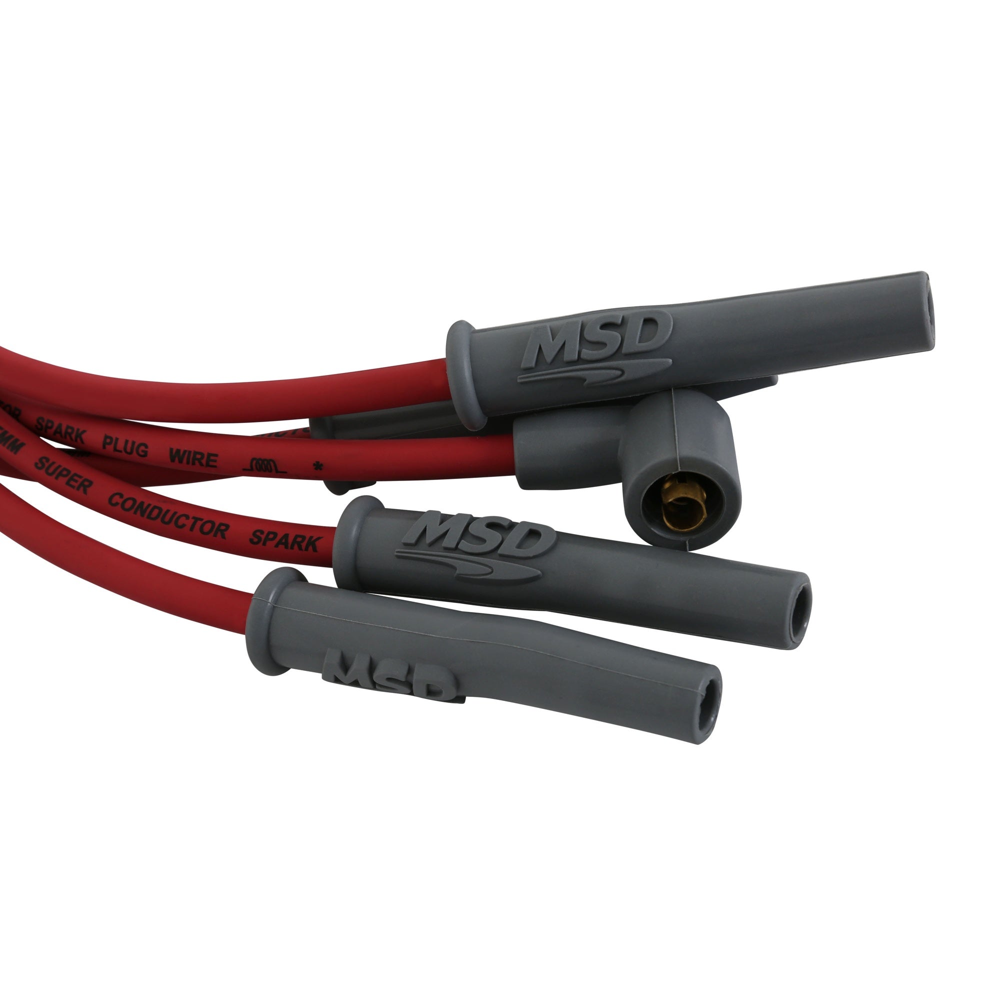 Super Conductor Spark Plug Wire Set 4 Cyl Multi-Angle Plug, Socket/HEI - Photo - Close Up Back