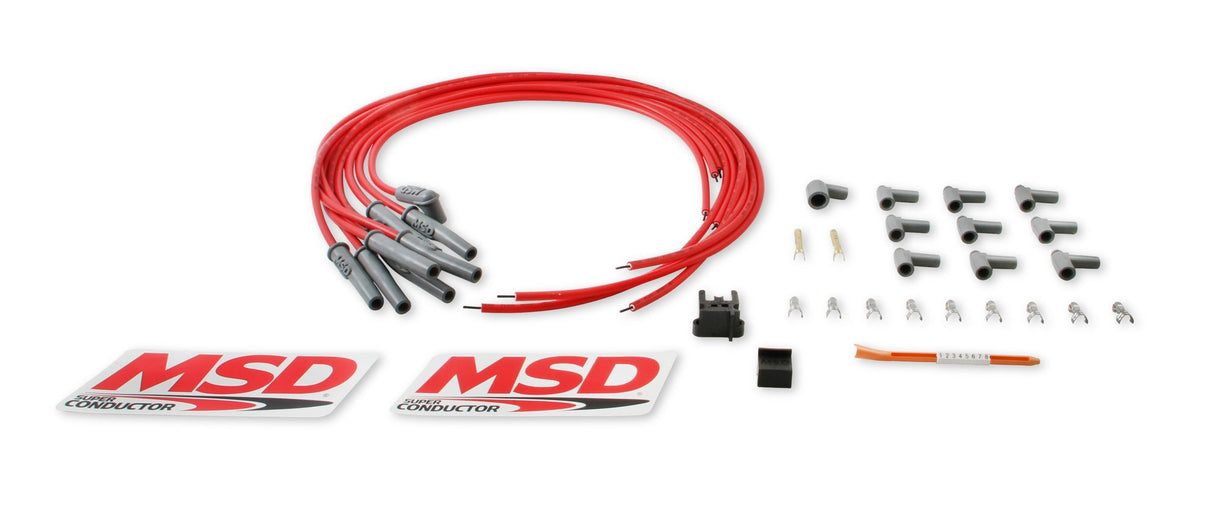 Super Conductor Spark Plug Wire Set, Multi-Angle Plug, HEI Cap - Photo - out of package Right