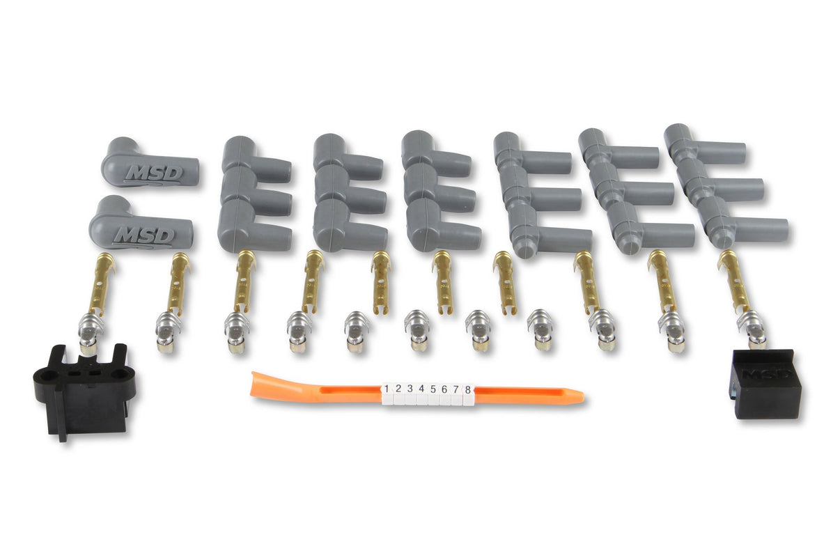 Super Conductor Spark Plug Wire Set, 8 Cyl Multi-Angle Plug, Socket/HEI - Photo - out of package Top
