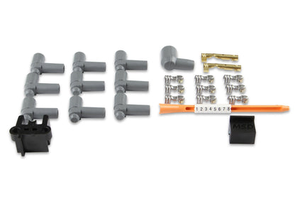 Jeu de câbles, SC, Noir, 8 cylindres, Connecteurs 90°/90°, Univ - Câble universel noir super conducteur 8 cylindres, connecteur 90°/90°