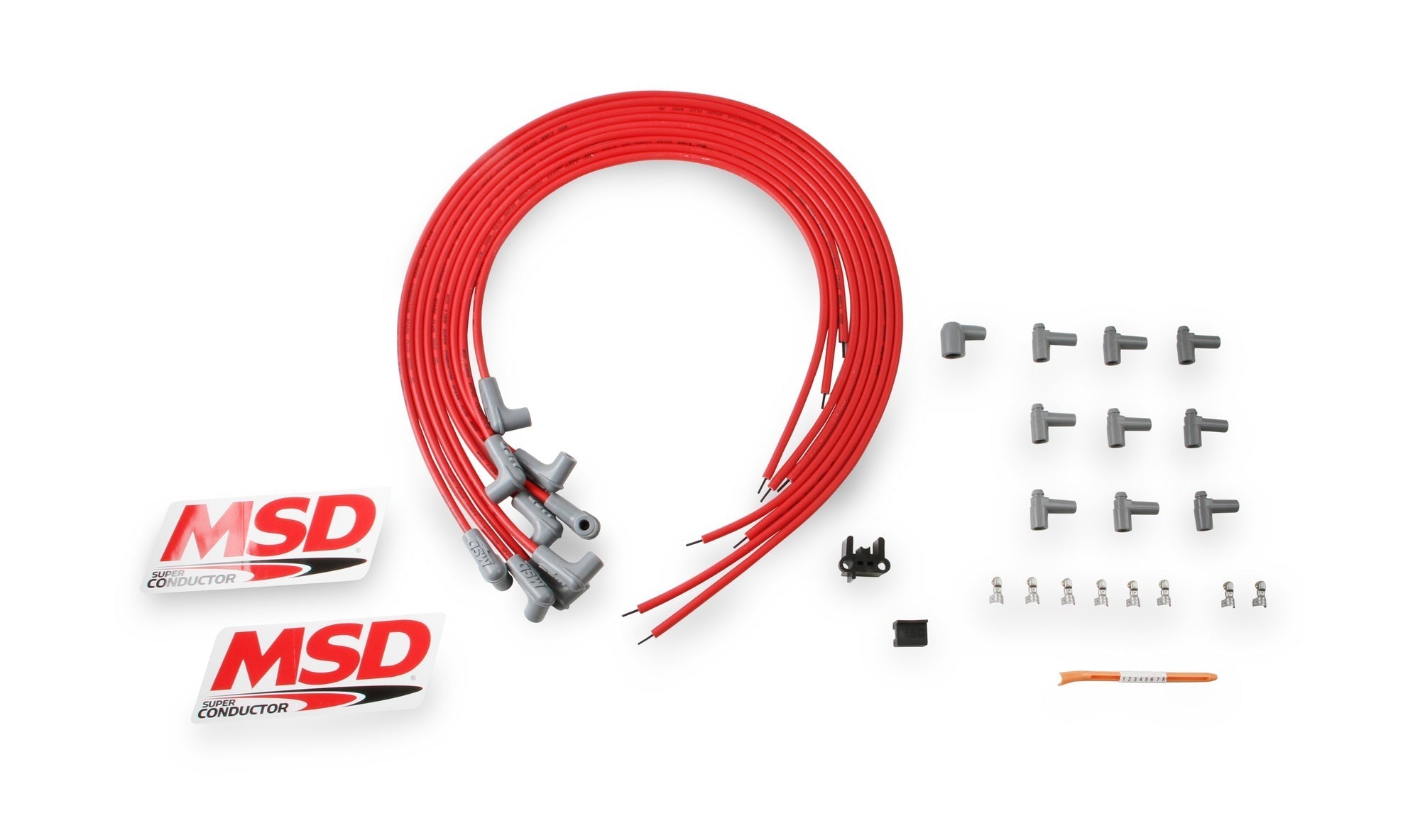 Super Conductor 8.5mm Spark Plug Wire Set, 8 Cylinder 90° Plug/90° Cap - Photo - Primary Front