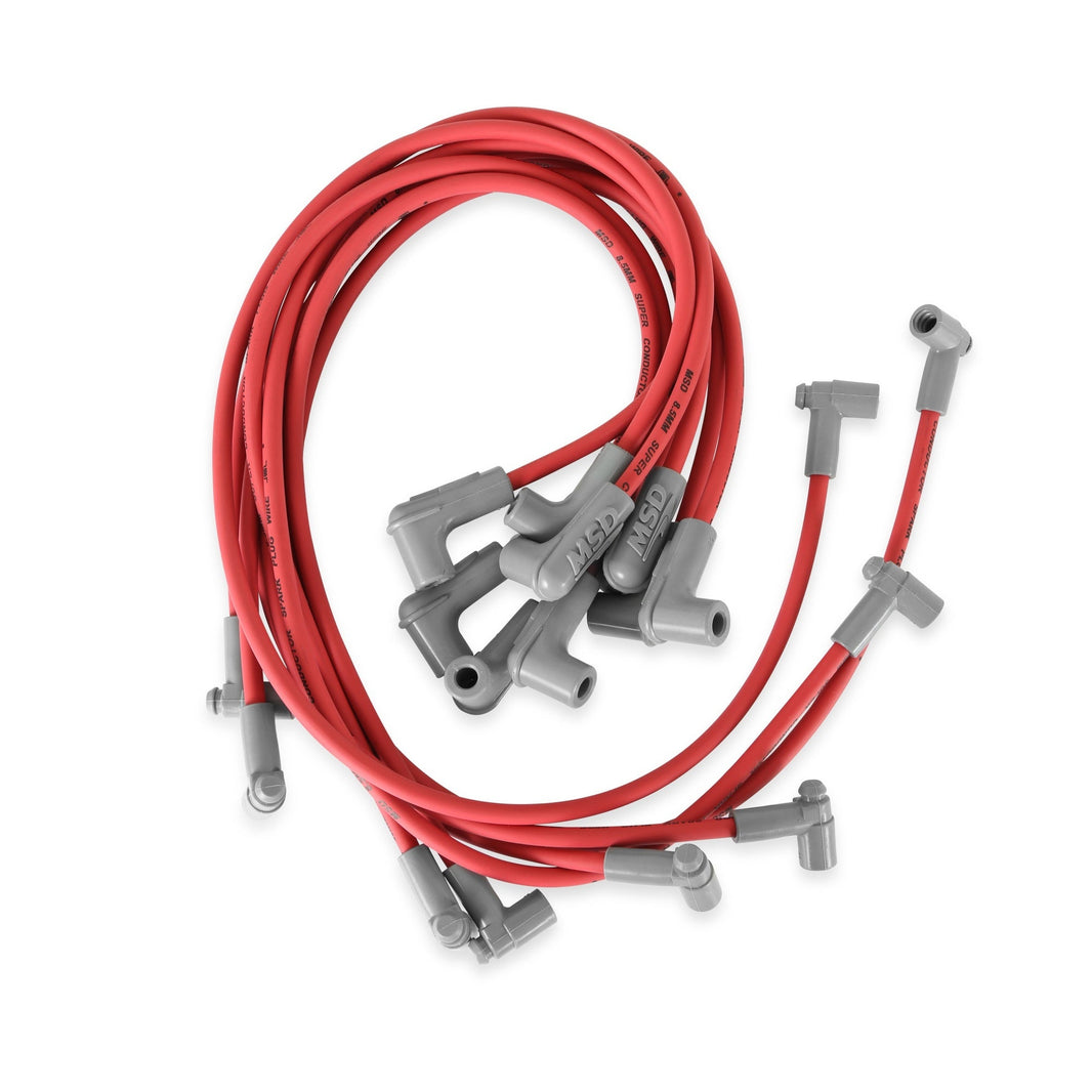 Wire Set, Super Cond. BB Chevy w/L.P.Di - Red Super Conductor Big Block Chevy for use with Low Profile Distributor