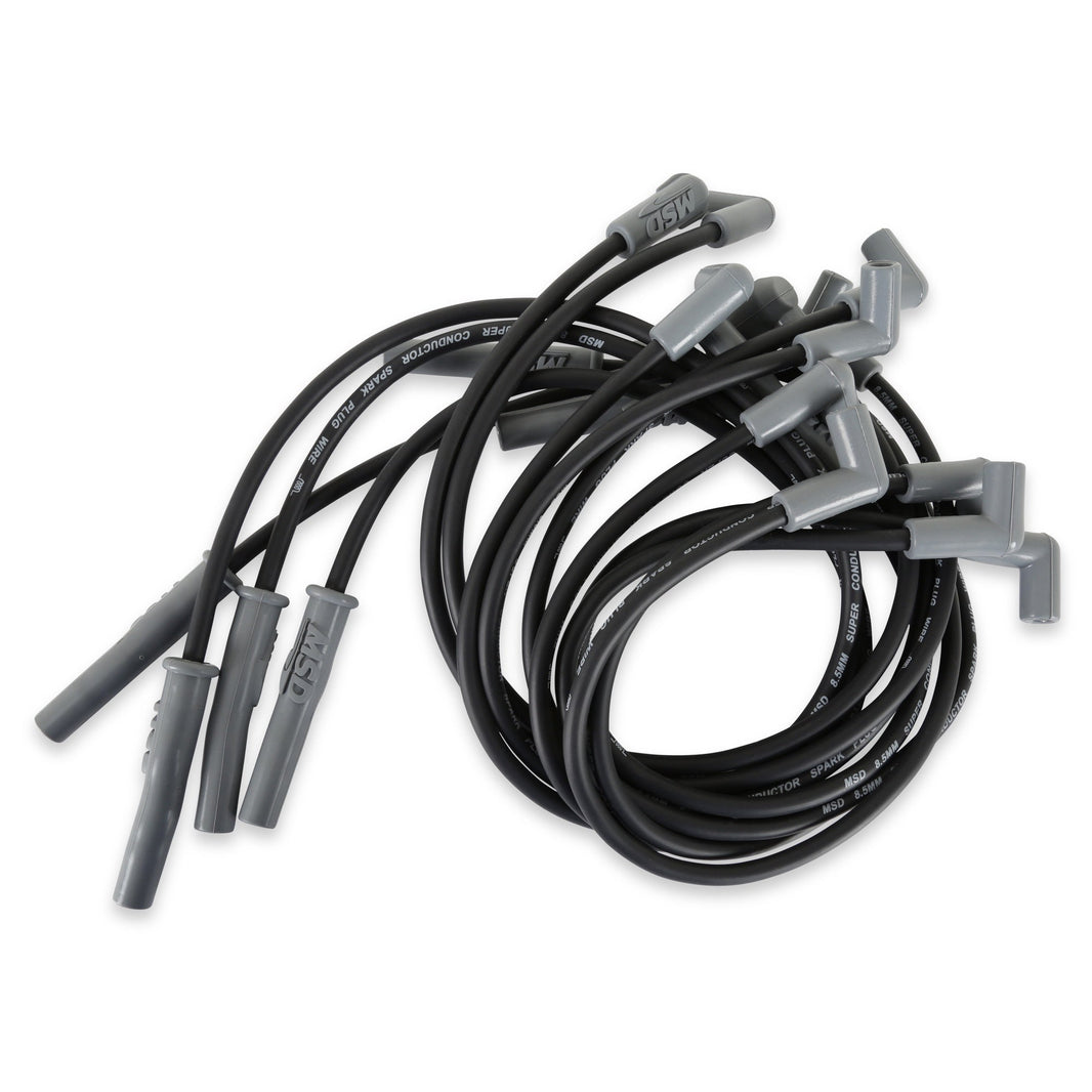 Wire Set,SC,Blk,Ford,302/351W,77-93,HEI - Black Super Conductor Ford 302, 351W, HEI