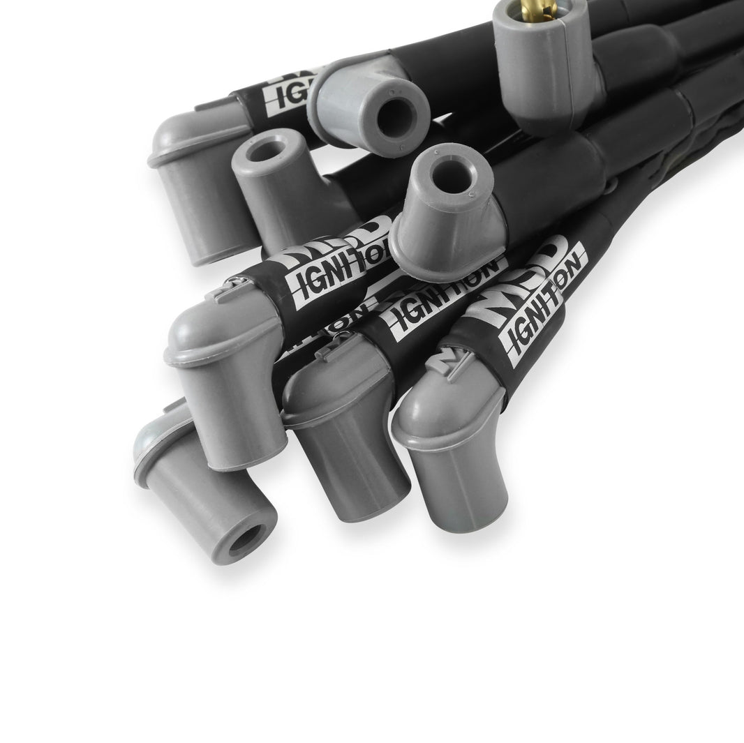 Wire Set, Sleeved, SBC, Over VC, HEI - Sleeved Spark Plug Wires for SBC over valve cover, HEI