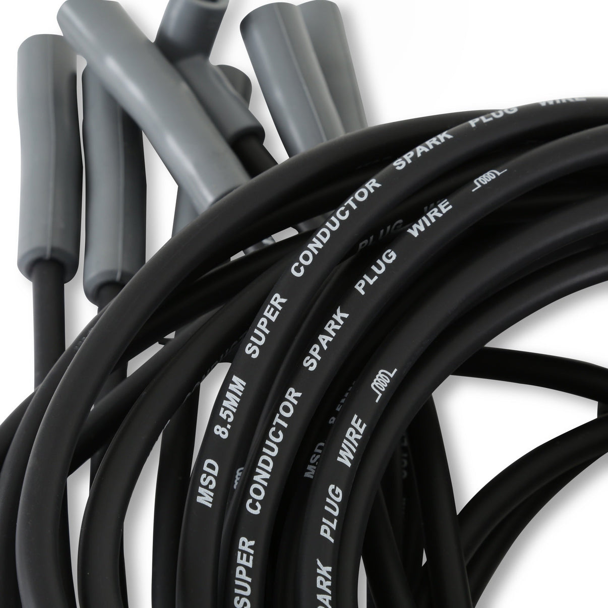 Single Hemi Wire Set, Super Conductor 8.5mm Wire Set, Black - Photo - out of package Left