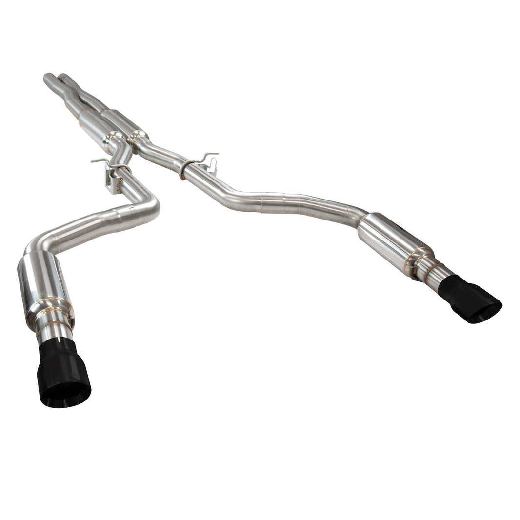 2-3/4"(OEM) x 3" Cat-Back Exhaust - 3" SS Cat-Back w/Black Tips. 2015-2018 Charger 6.4L.  Connects to OEM.