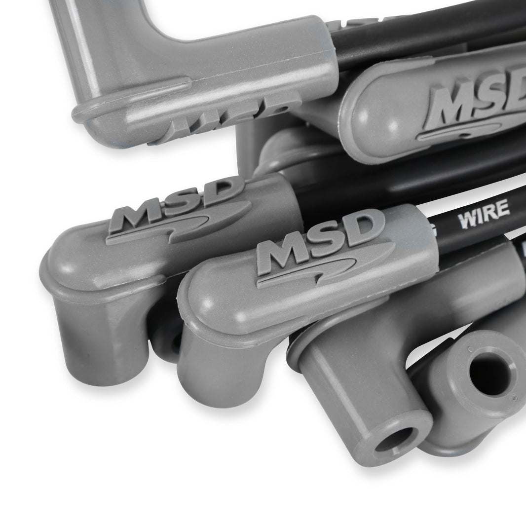 CÂBLES, 8,5, SBC SPRINTCAR, AJUSTEMENT FERME, NOIR - Kit de câbles super conducteurs de 8,5 mm pour SBC Sprintcar, ajustement serré, noir