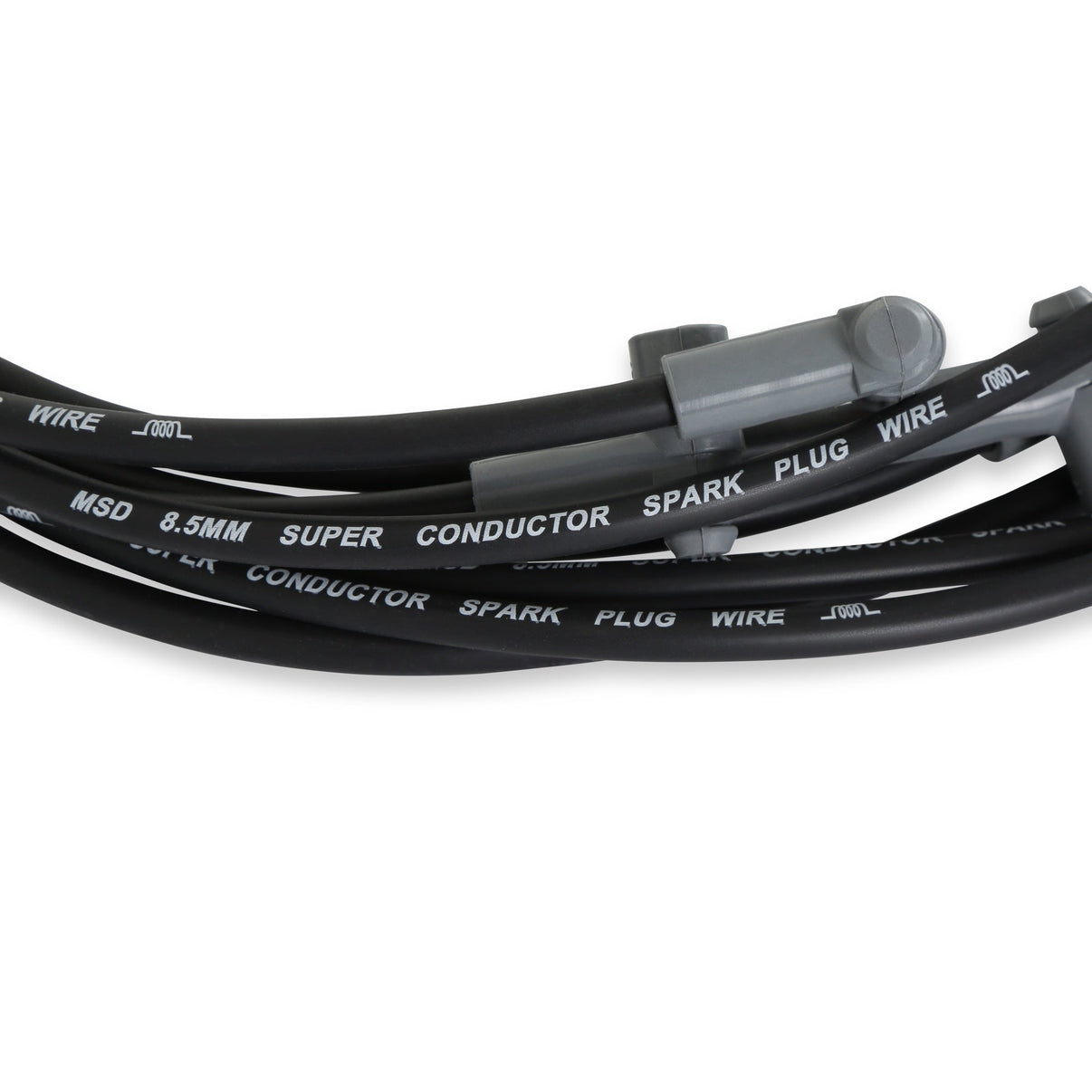8.5mm Super Conductor Wire set for SBC Sprintcar, Close Fit, in Black - Photo - out of package Left