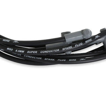 8.5mm Super Conductor Wire set for SBC Sprintcar, Close Fit, in Black - Photo - out of package Left